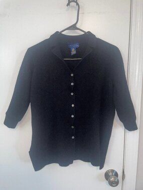 Charter Club 100% Wool Button Down Sweater Size L